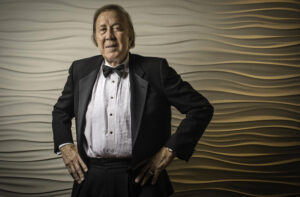 Tom Flores in a suit