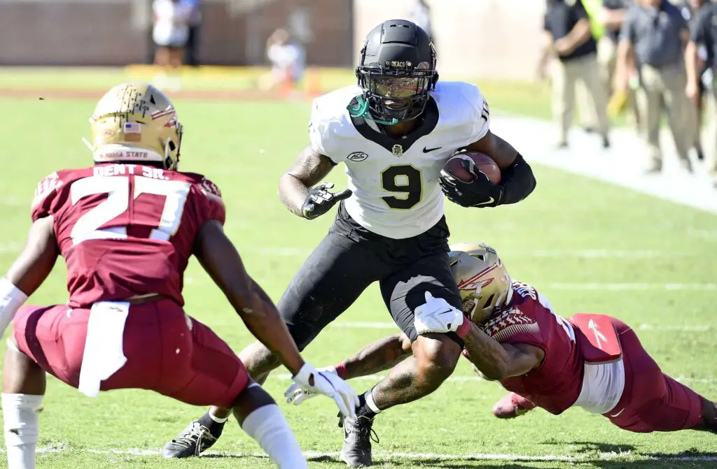 Wake Forest WR A.T. Perry (9) (Melina Myers/USA TODAY Sports)