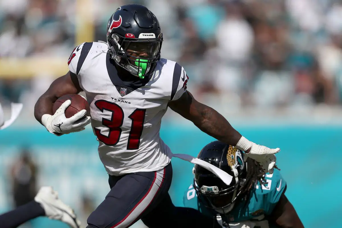 Houston Texans (Photo Credits: Courtney Culbreath/Getty Images)Dameon Pierce Houston Texans running back