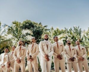 Keenan Allen with his groomsmen on his special day 