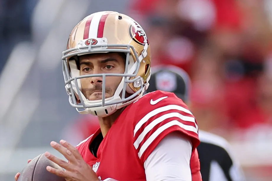 49ers Brock Purdy replaces Jimmy Garoppolo after season ending foot injury.