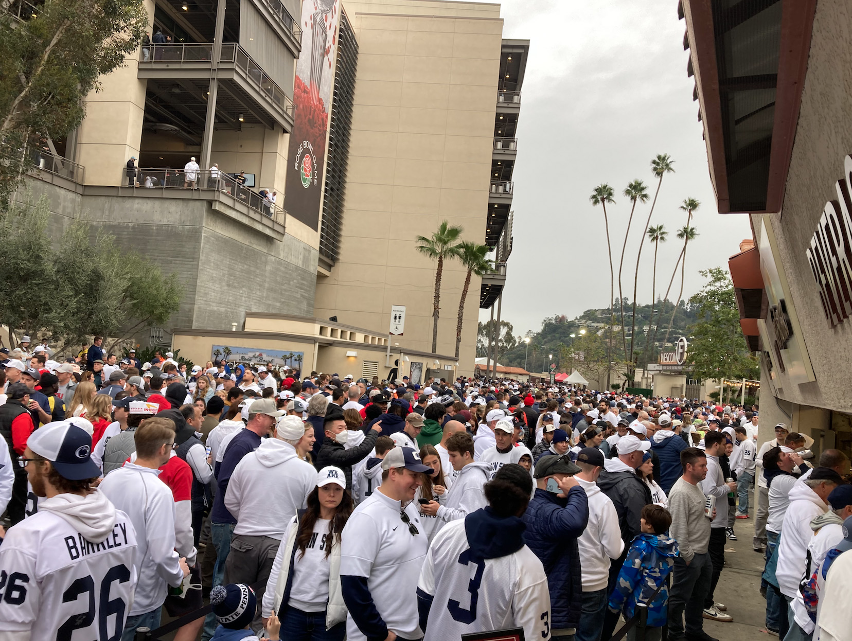 Rose Bowl crowded concourse