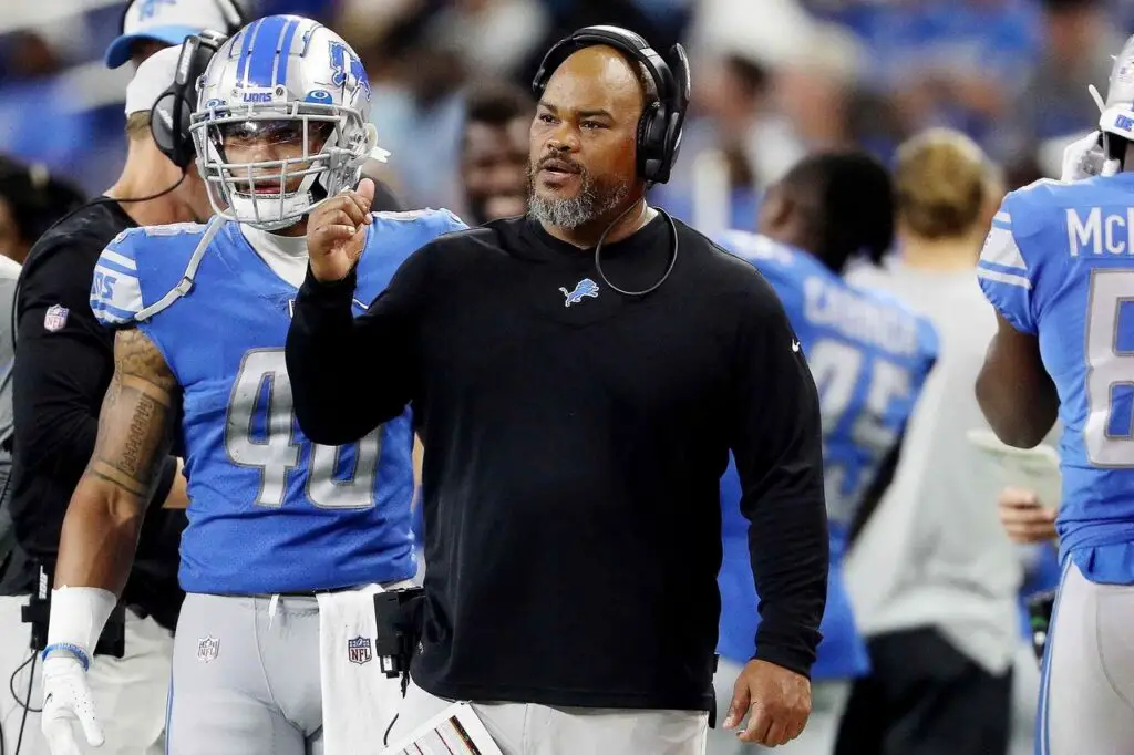 Detroit Lions Coach Duce Staley leaves for Carolina.