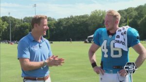 Thomas Fletcher from the Carolina Panthers will play for the Seattle Sea Dragons (Queen City News via YouTube)