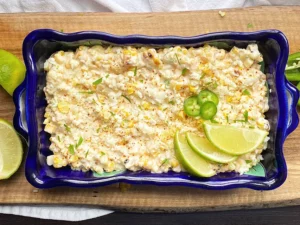 Mexican street corn dip (photo by A Healthy Makeover)