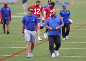 New York Giants' Brian Daboll and staff join Joe Schoen at NFL combine