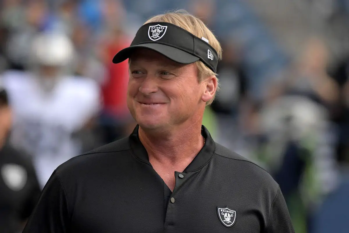 Jon Gruden has returned to coaching with the New Orleans Saints and Carson Wentz