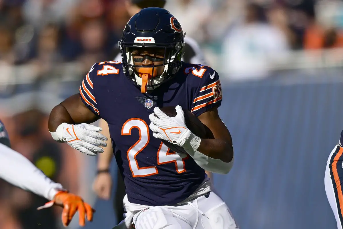 Chicago Bears running back Khalil Herbert