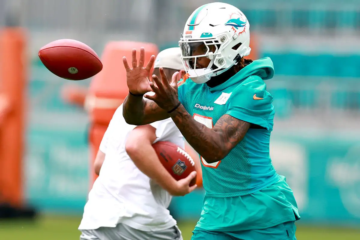 Miami Dolphins CB Kader Kohou gets ready for a play during the