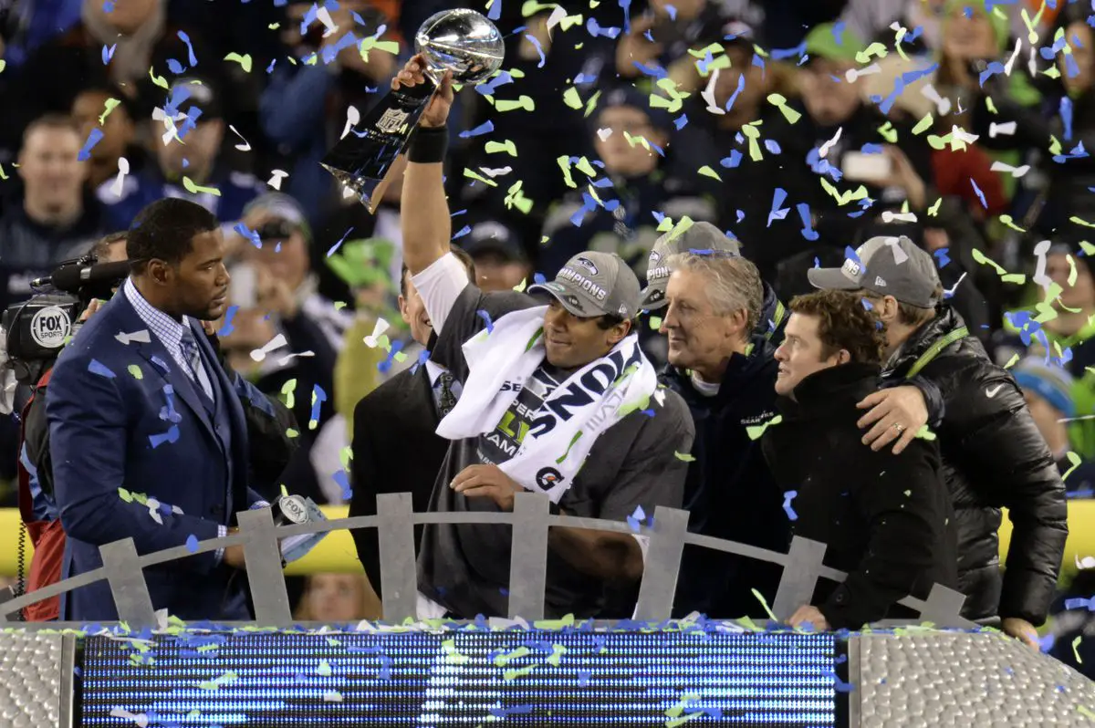 The Seattle Seahawks Celebrate their ten-year anniversary of Winning Super Bowl XLVIII