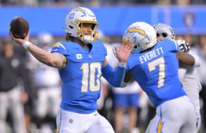 Los Angeles Chargers Justin Herbert quotes Monty Python Detroit Lions, NFL 