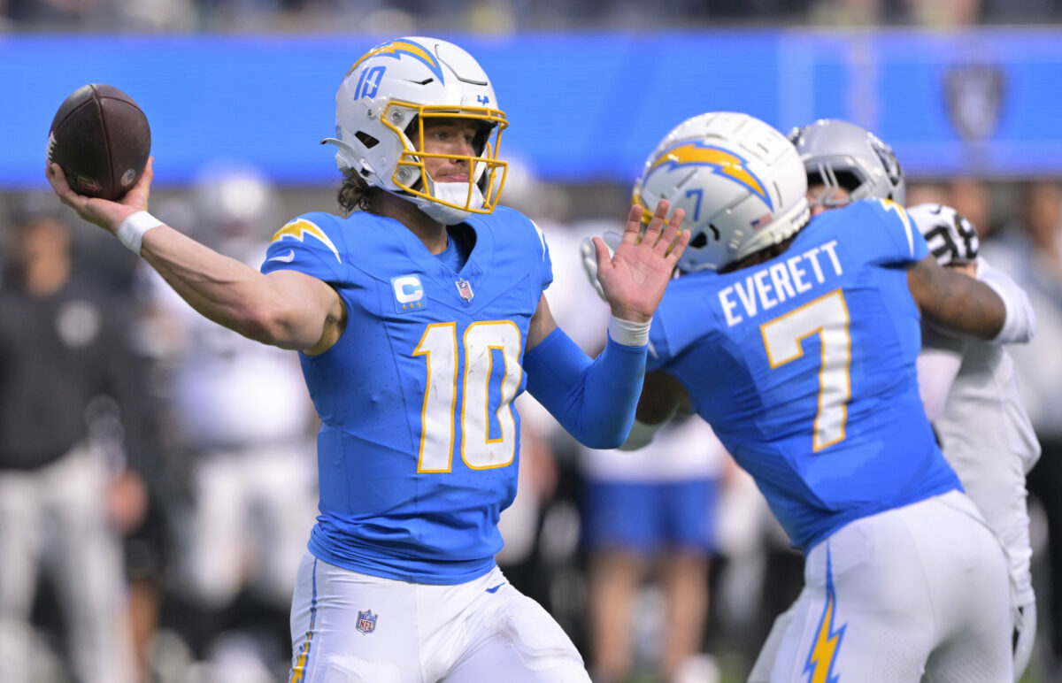 Los Angeles Chargers Justin Herbert quotes Monty Python Detroit Lions