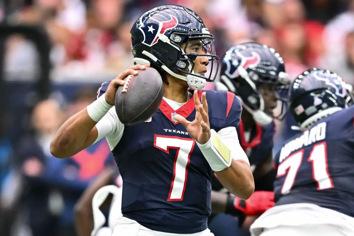 Houston Texans CJ Stroud talks his lunch with Tom Brady