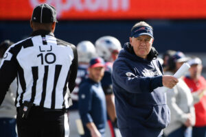 New England Patriots Bill Belichick is hoping to get something out of <a rel=