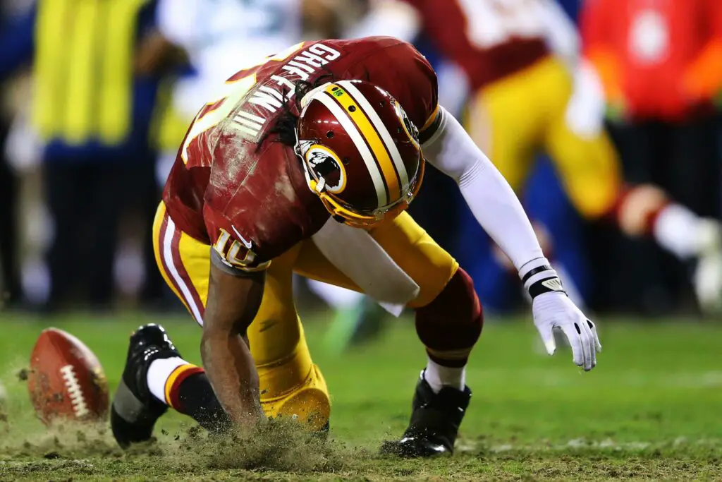 Robert Griffin III was injured in the Wild Card round in 2013 against the Seattle Seahawks.
