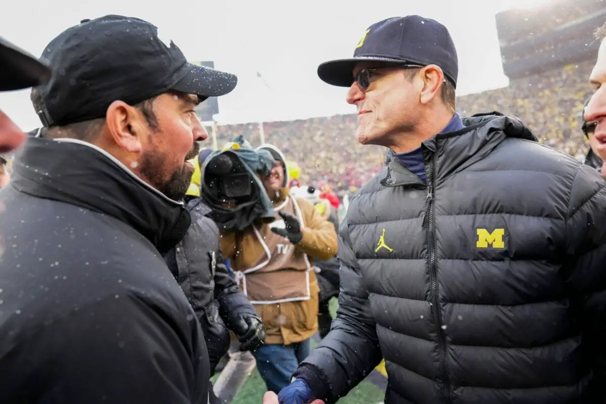 Jim Harbaugh blames the media for overhyping Michigan-Ohio State