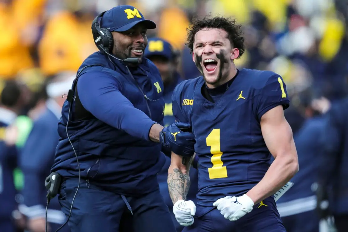 Michigan Wolverines Roman Wilson calls out the Buckeyes sherrone moore jim harbaugh