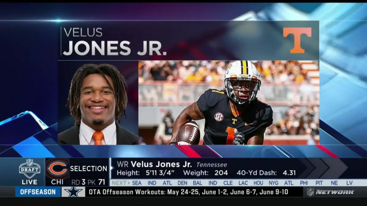 Velus Jones Jr. Drafted