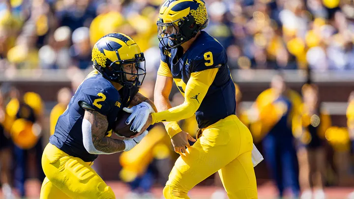 Blake Corum and JJ McCarthey are both declaring for the NFL draft after playing for Michigan.