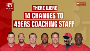 14 changes to the 49ers staff from 2021 to 2023.