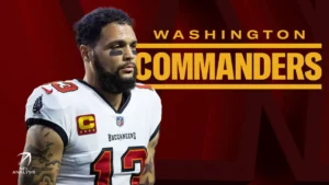 Mike Evans could end up with the team with the largest cap room in the Washington Commanders.