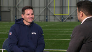 Mike Macdonald sits down to talk starting quarterbacks for the Seattle Seahawks.