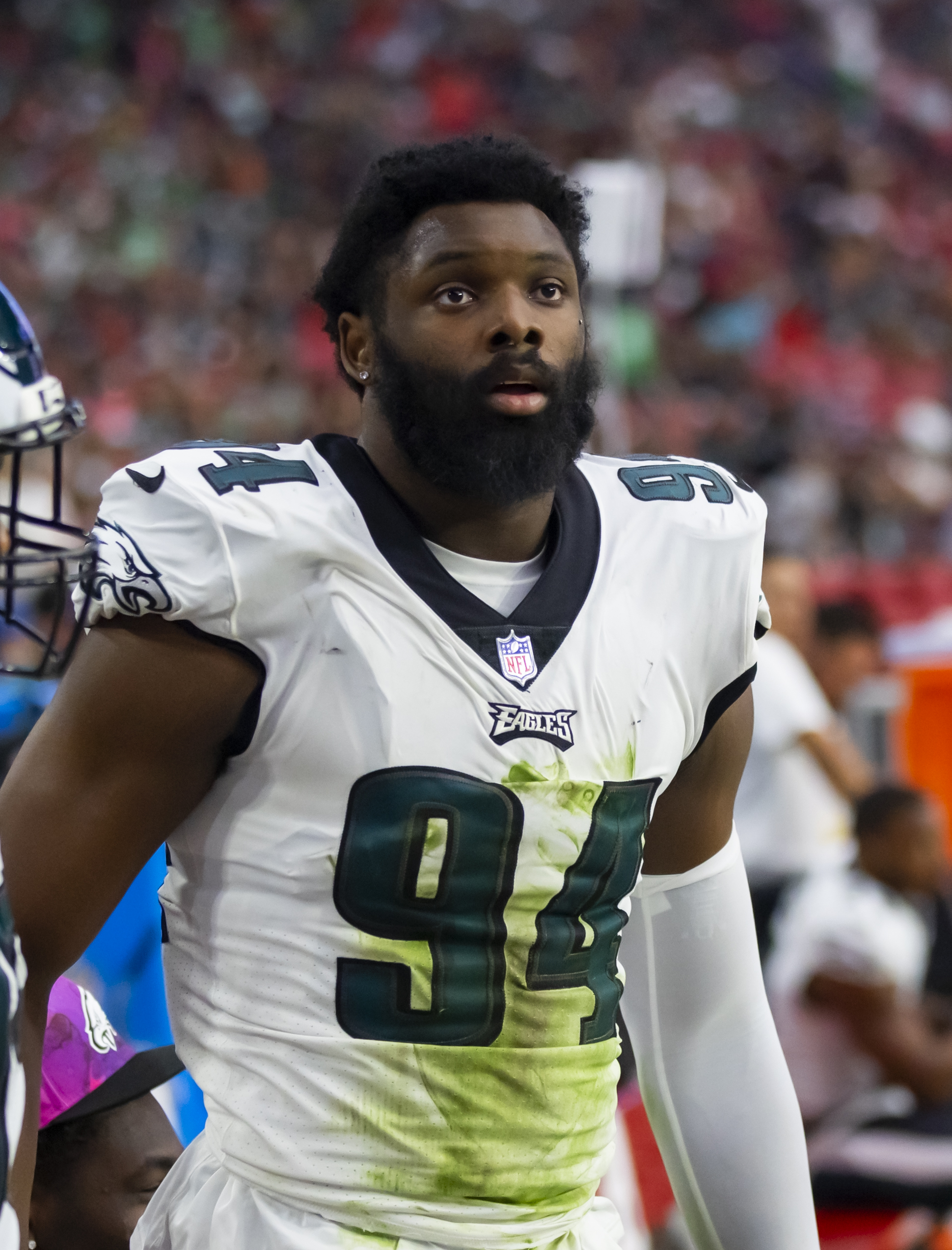 Oct 9, 2022; Glendale, Arizona, USA; Philadelphia Eagles defensive end Josh Sweat (94) against the Arizona Cardinals at State Farm Stadium. Mandatory Credit: Mark J. Rebilas-USA TODAY Sports