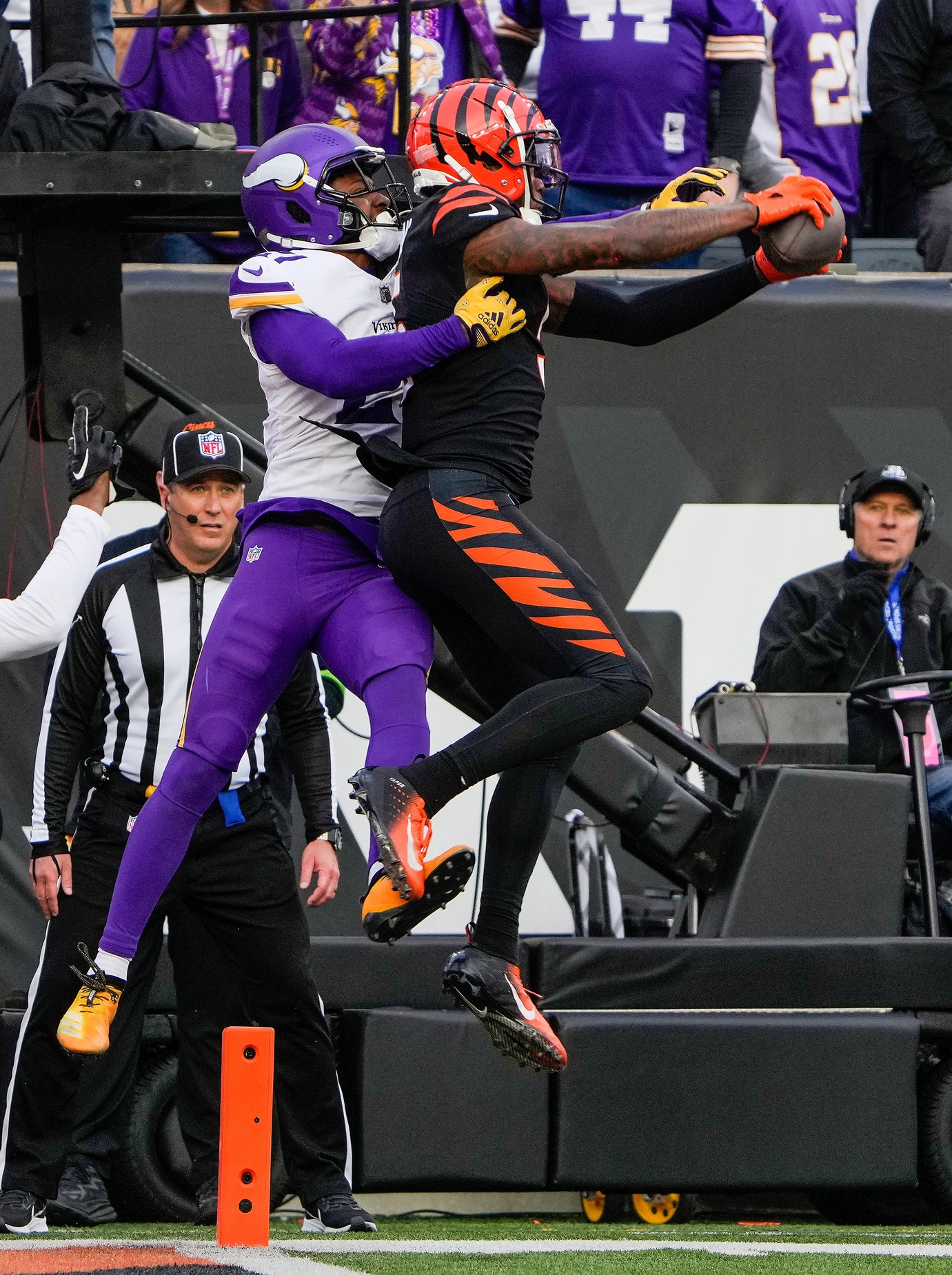 Cincinnati Bengals Tee Higgins is one of the most talented size-based receivers in the entire NFL.  Photo credit to Geddy Images.  