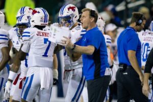 SMU Mustangs Coach and Team