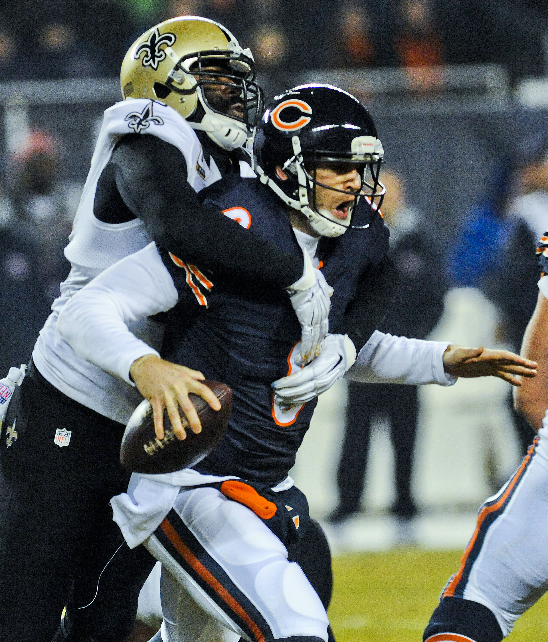 "How Is This Okay?" 12-Year NFL Quarterback "Canceled" After Shooting Endangered Animal In Africa (Picture) 4 Dec 15, 2014; Chicago, IL, USA; New Orleans Saints outside linebacker Junior Galette (93) sacks Chicago Bears quarterback Jay Cutler (6) in the first half of their game at Soldier Field. Mandatory Credit: Matt Marton-USA TODAY Sports
