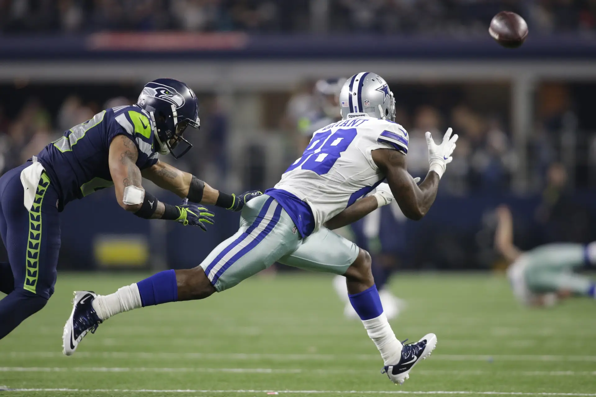 "It Isn't Right" Cowboys Legend Goes Off About NFL Celebrating Pride Month 4 Dec 24, 2017; Arlington, TX, USA; Dallas Cowboys wide receiver Dez Bryant (88) catches a pass against Seattle Seahawks safety Earl Thomas (29) in the third quarter at AT&T Stadium. Mandatory Credit: Tim Heitman-USA TODAY Sports