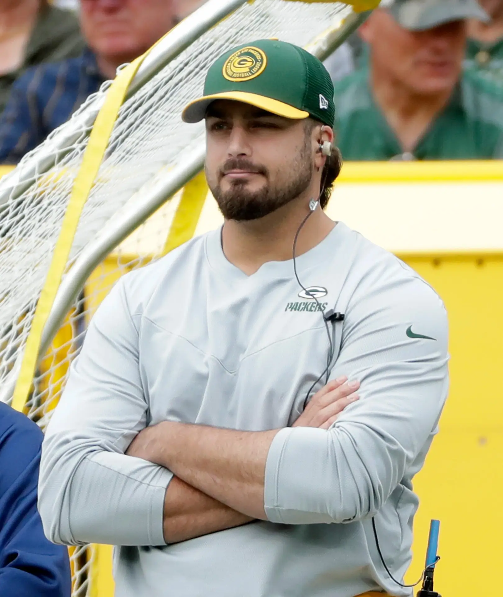 Green Bay Packers offensive tackle David Bakhtiari (69) against the New Orleans Saints during their football game Sunday, September 24, 2023, at Lambeau Field in Green Bay, Wis. The Packers defeated the Saints 18-17. Wm. Glasheen USA TODAY NETWORK-Wisconsin