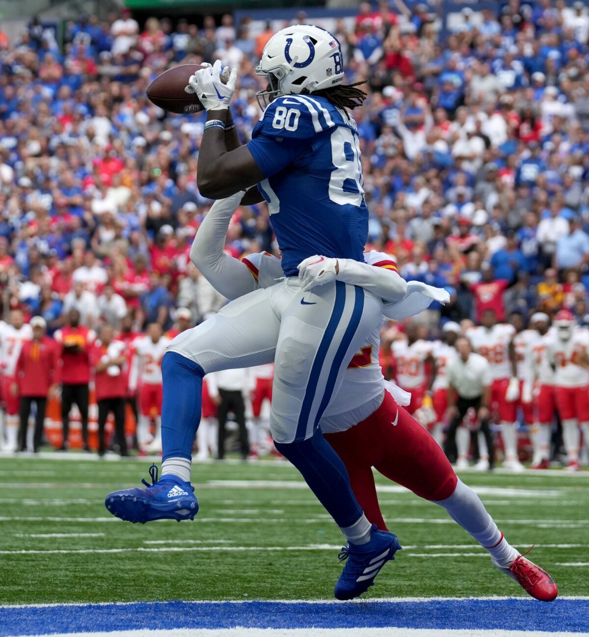 TRENDING: Former third-round pick of the Indianapolis Colts is looking to win a starting spot after sitting out last season. Jelani Woods, Indianapolis Colts