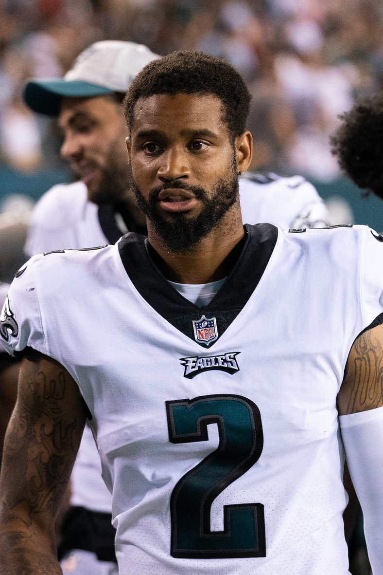 Aug 12, 2021; Philadelphia, Pennsylvania, USA; Philadelphia Eagles cornerback Darius Slay (2) in a game against the Pittsburgh Steelers at Lincoln Financial Field. Mandatory Credit: Bill Streicher-USA TODAY Sports