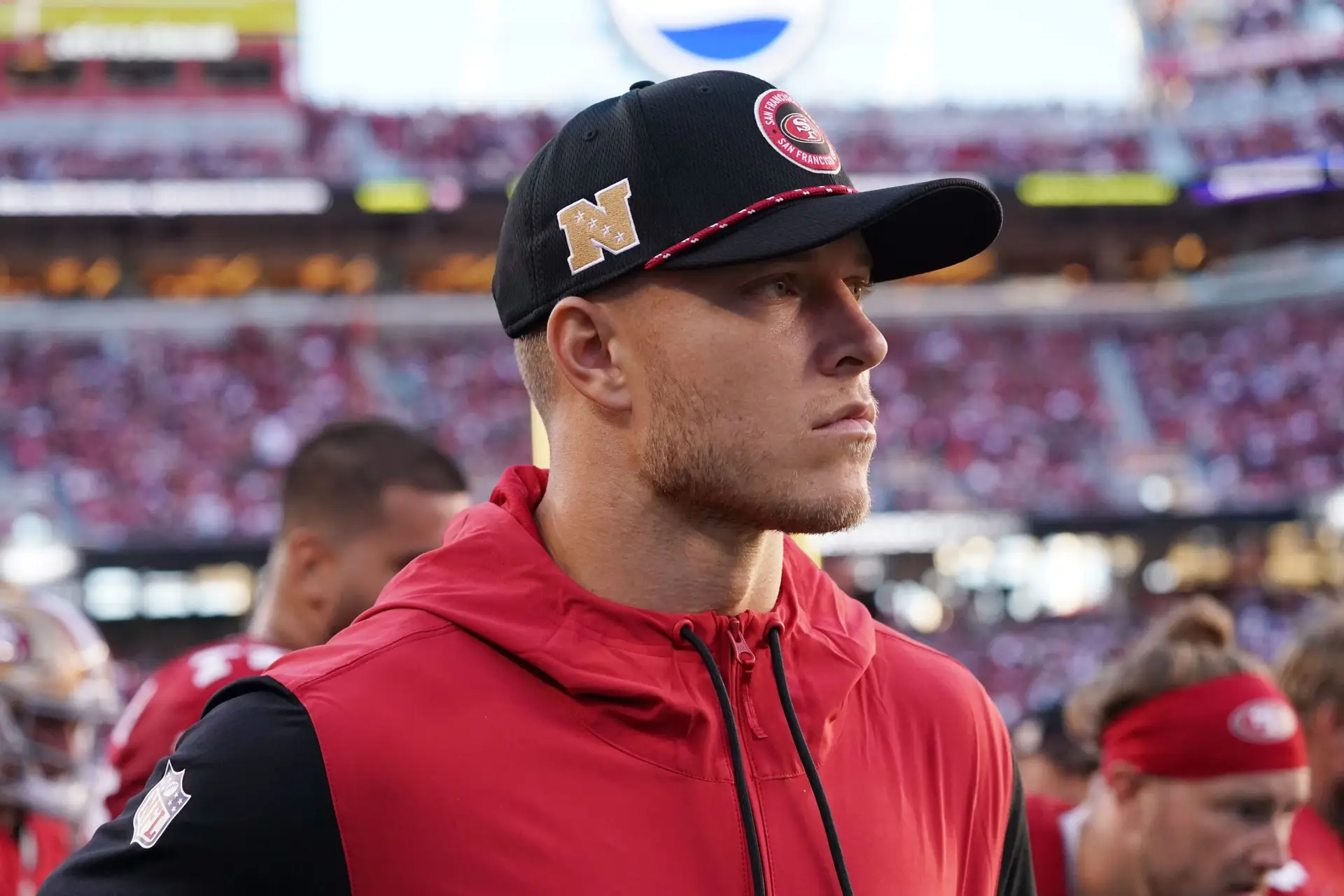 San Francisco 49ers Christian McCaffrey admittedly injured