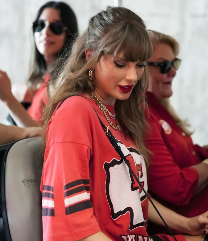 Sep 15, 2024; Kansas City, Missouri, USA; Recording artist Taylor Swift arrives prior to a game between the Cincinnati Bengals and the Kansas City Chiefs at GEHA Field at Arrowhead Stadium. Mandatory Credit: Jay Biggerstaff-Imagn Images