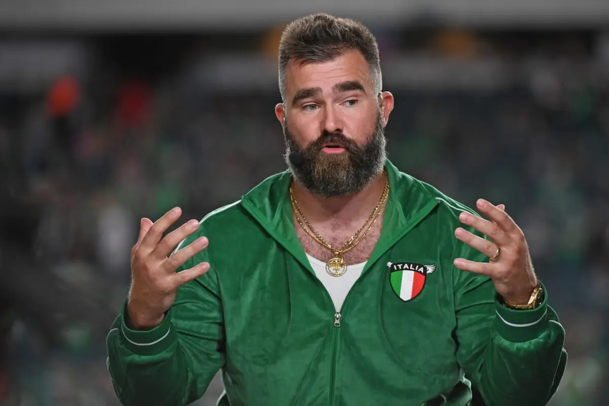 "Ton Of Respect": Jason Kelce's Battle To Keep Tush Push Gets 49ers Owner Jed York's Praise 1 Sep 16, 2024; Philadelphia, Pennsylvania, USA; ESPN Monday Night Football broadcaster Jason Kelce on the set before game between Philadelphia Eagles and Atlanta Falcons at Lincoln Financial Field. Mandatory Credit: Eric Hartline-Imagn Images