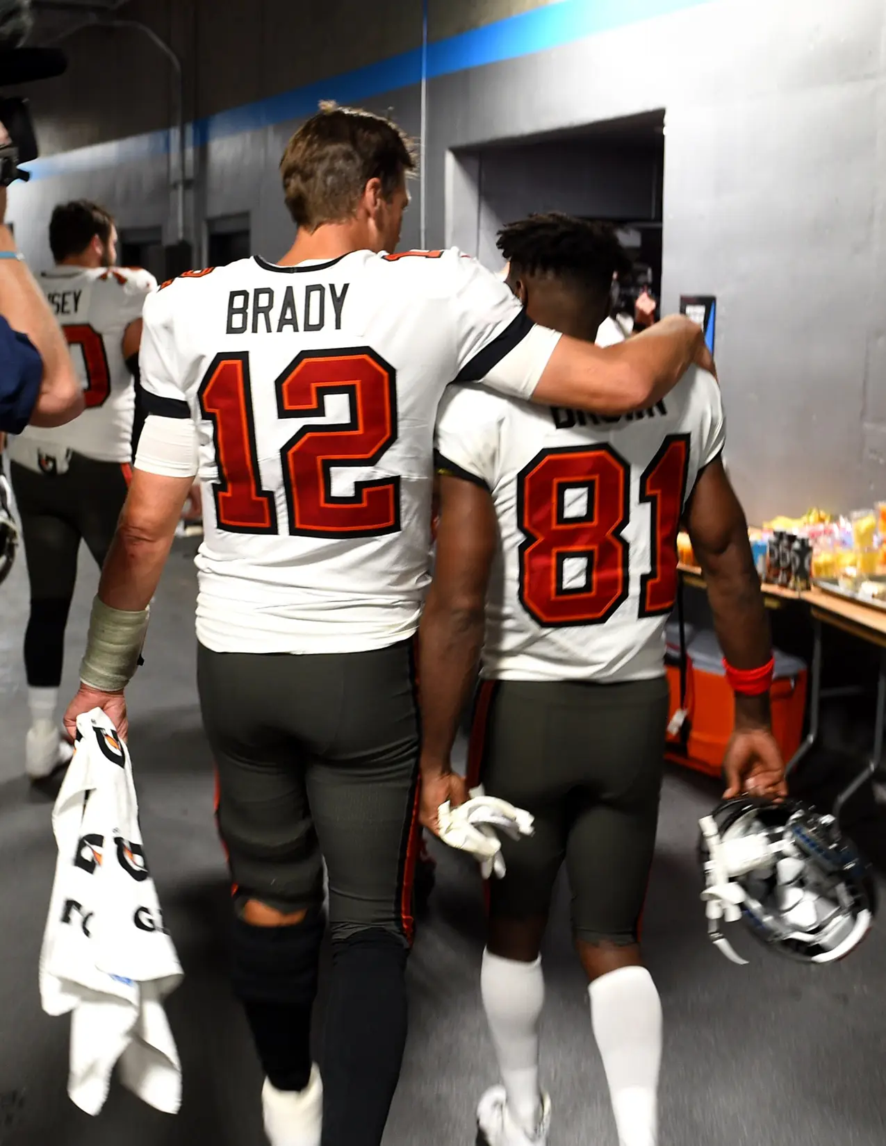 Breaking: NFL Legend Accused Of Sex Trafficking In Disbursing Report 2 Dec 26, 2021; Charlotte, North Carolina, USA; Tampa Bay Buccaneers quarterback Tom Brady (12) walks in the tunnel with wide receiver Antonio Brown (81) in the fourth quarter at Bank of America Stadium. Mandatory Credit: Bob Donnan-USA TODAY Sports NFL