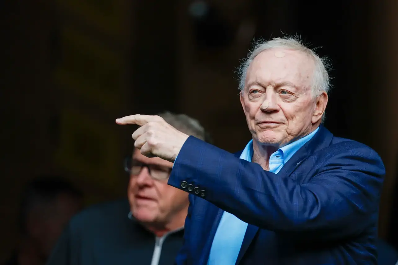 Aug 19, 2023; Seattle, Washington, USA; Dallas Cowboys owner Jerry Jones exits the player tunnel before a game against the Seattle Seahawks at Lumen Field. Mandatory Credit: Joe Nicholson-Imagn Images