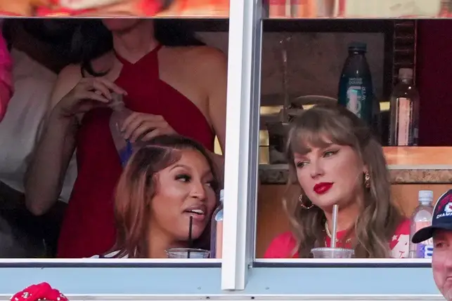 Sep 15, 2024; Kansas City, Missouri, USA; Popular recording artist Taylor Swift watches play during the game between the Kansas City Chiefs and Cincinnati Bengals at GEHA Field at Arrowhead Stadium. Mandatory Credit: Denny Medley-Imagn Images