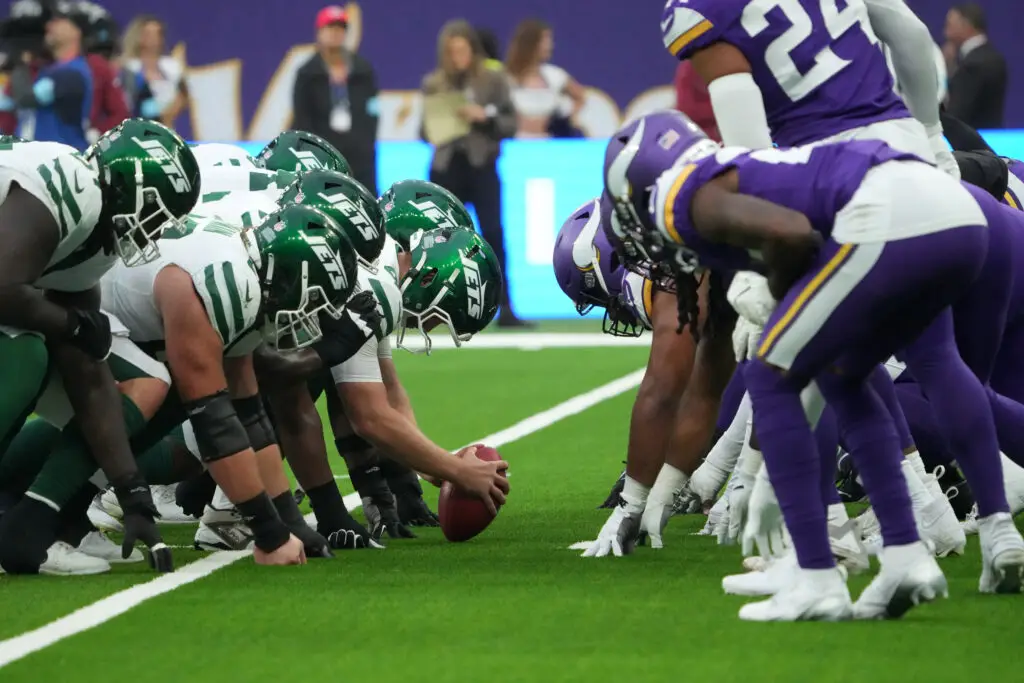 'I Can’t Remember Exactly How Many' Abortions I've Had: New York Jets Fan Has Brutally Honest Conversation 3 Helmets at the line of scrimmage as New York Jets long snapper Thomas Hennessy (42) snaps the ball