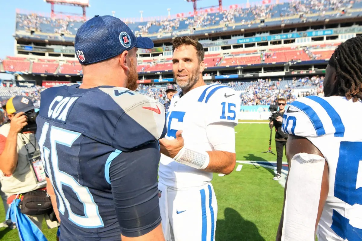 Joe Flacco, Indianapolis Colts, Tennessee Titans, Morgan Cox