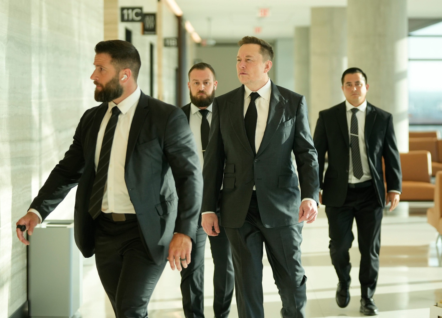 Elon Musk arrives for a hearing at the Travis County Civil and Family Courts Facility Friday August 2, 2024. © Jay Janner/American-Statesman / USA TODAY NETWORK NFL