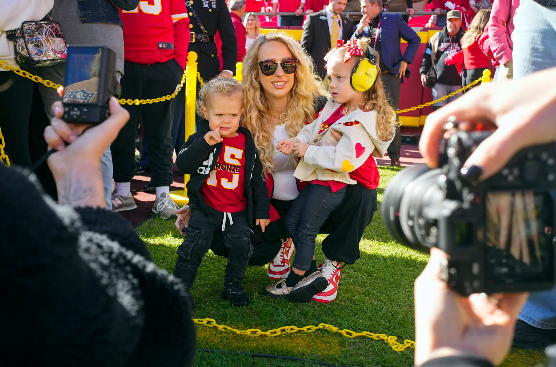 "Don't Forget About Yourself": Brittany Mahomes Gives Valuable Advice To Moms After Third Child With Patrick Mahomes 1 Nov 10, 2024; Kansas City, Missouri, USA; Brittany Mahomes and children watch warmups prior to game between the Kansas City Chiefs and the Denver Broncos at GEHA Field at Arrowhead Stadium. Mandatory Credit: Jay Biggerstaff-Imagn Images