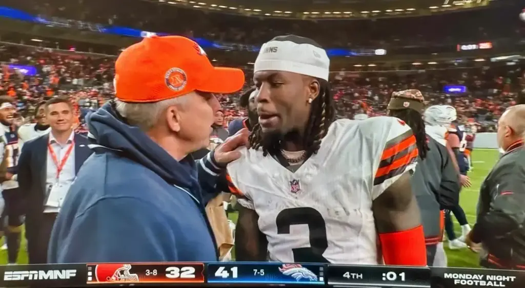 Jerry Jeudy and Sean Payton (Photo via ESPN)