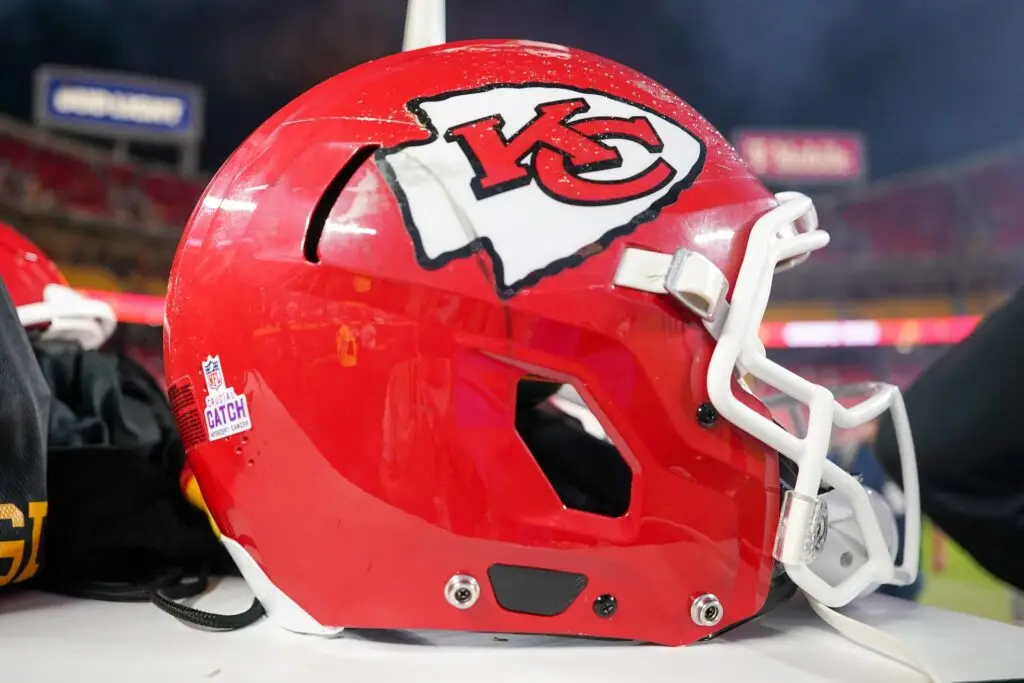 'Our Hearts Are Broken': Kansas City Chiefs Owner Confirms Death Of 9 Y.O. Family Member In Texas Floods 2 Oct 7, 2024; Kansas City, Missouri, USA; A general view of a Kansas City Chiefs helmet against the New Orleans Saints during the second half at GEHA Field at Arrowhead Stadium. Mandatory Credit: Denny Medley-Imagn Images