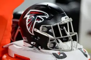 Atlanta Falcons Receive Big Concerning Injury Update About Former 1st-Round Pick 1 Oct 13, 2024; Charlotte, North Carolina, USA; Atlanta Falcons helmet during the second half against the Carolina Panthers at Bank of America Stadium. Mandatory Credit: Jim Dedmon-Imagn Images