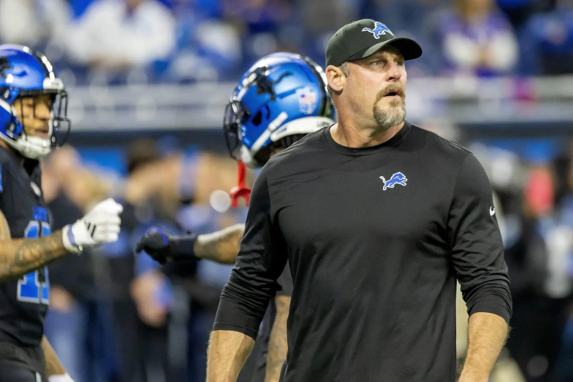 Breaking: Detroit Lions Lose Star For Entire 2025 Season To Devastating Injury (Report) 3 Dec 15, 2024; Detroit, Michigan, USA; Detroit Lions head coach Dan Campbell during warm ups before a game against the Buffalo Bills at Ford Field. Mandatory Credit: David Reginek-Imagn Images
