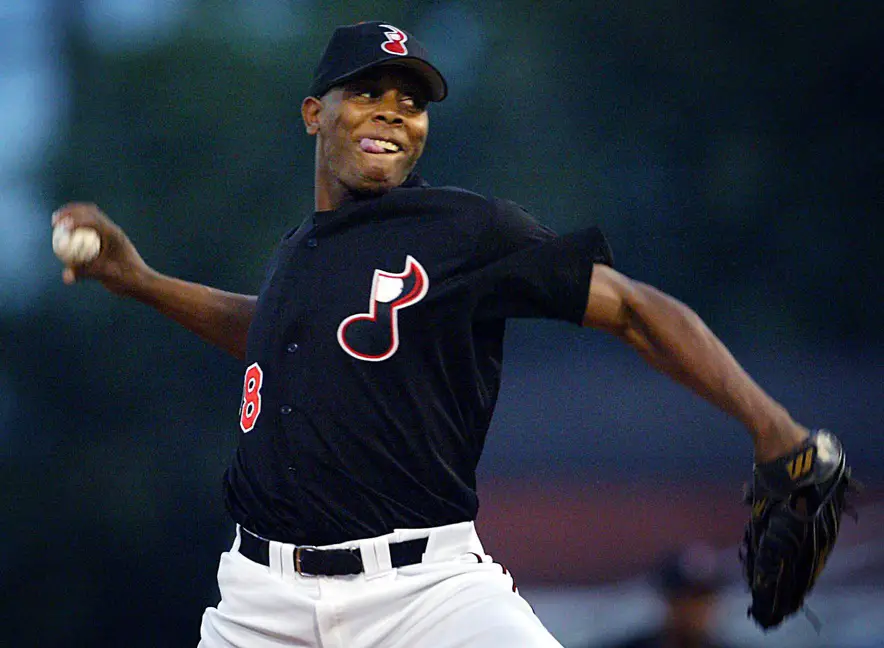 Pat Mahomes Sr., the father of Kansas City Chiefs quarterback Patrick Mahomes, played for the Nashville Sounds in 2003 and 2004. © Eric Parsons / The Tennessean via Imagn Content Services, LLC