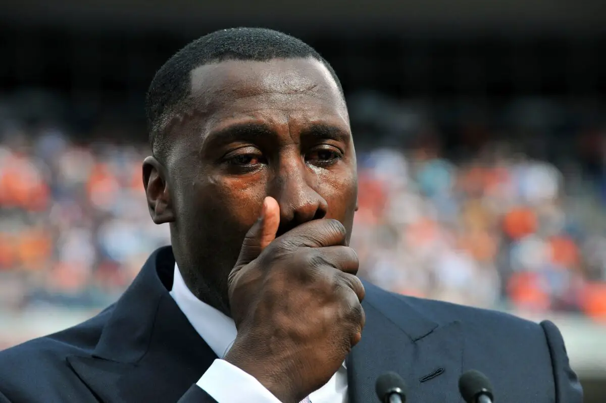 Breaking: Shannon Sharpe's Rape Accuser Has Been Identified (Report) 2 September 20, 2009; Denver, CO, USA; Denver Broncos former tight end Shannon Sharpe (84) reacts during the ring of fame ceremony at half time against the Cleveland Browns at Invesco Field. The Broncos defeated the Browns 27-6. Mandatory Credit: Ron Chenoy-Imagn Images